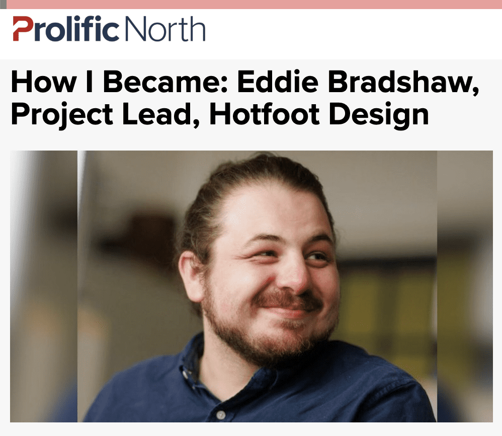 Eddie is profiled in Prolific North