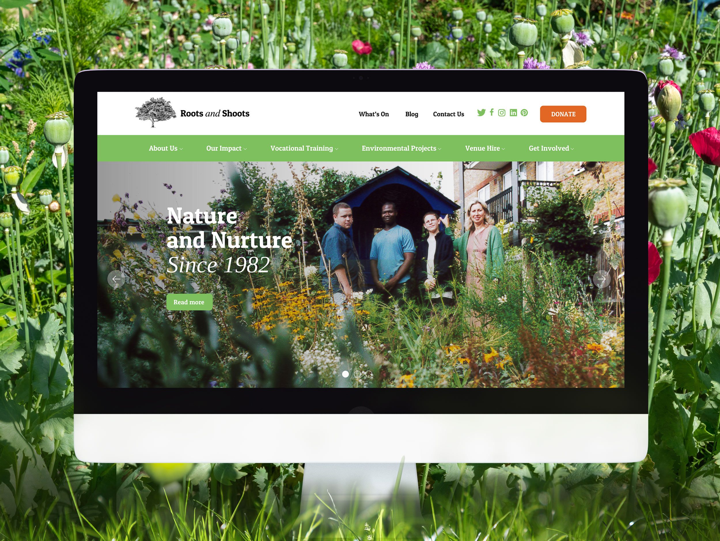 Roots and Shoots | Website Design for London Charity | Client Work